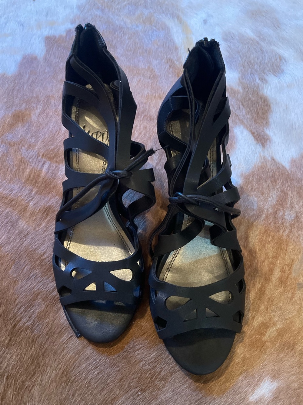 Impo Black Heeled Sandals